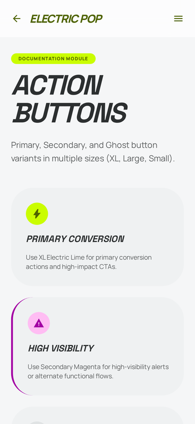 Action Buttons · light