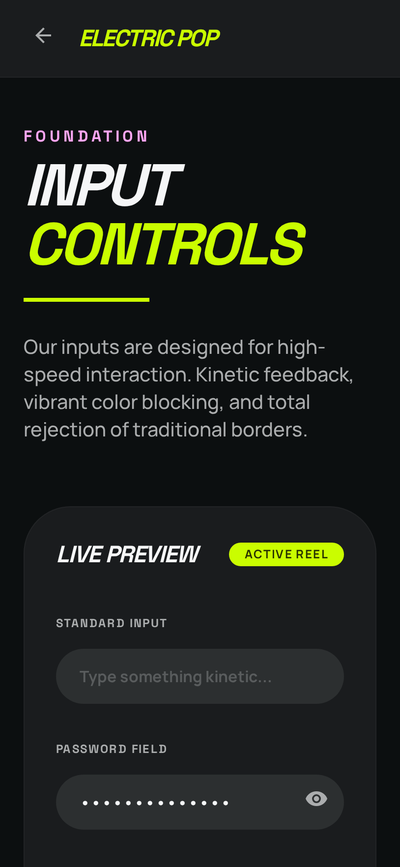Input Controls · dark
